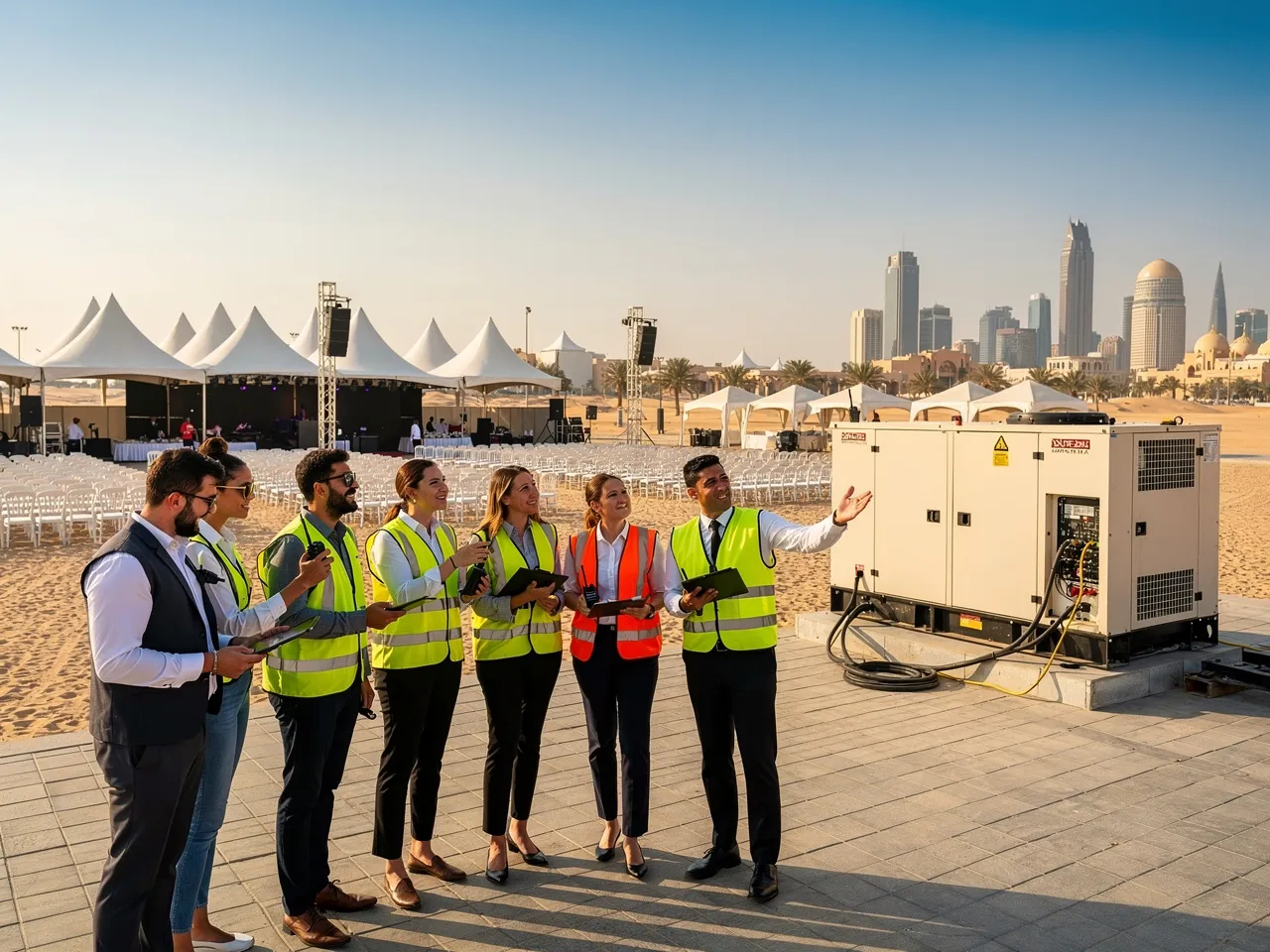 Reliable generator rental for events in Qatar